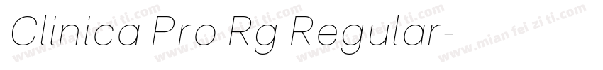 Clinica Pro Rg Regular字体转换